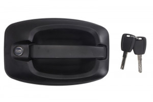 Maner usa Stanga Fata potrivit PEUGEOT BOXER 2006-2014 - (cu cheie; exterior, cu incuietoare; negru)