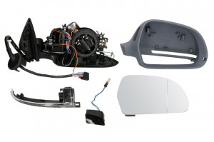 Oglinda laterala Dreapta electrica, asferica, incalzita potrivit AUDI A6 ALLROAD C6, A6 ALLROAD C7, A6 C6 -08.11 - Img 1