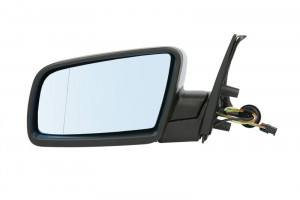Oglinda laterala Stanga asferica, incalzita, albastru, pliabil electric potrivit BMW 5 E60, 5 E61 - Img 2