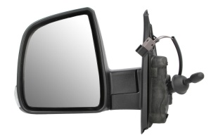 Oglinda laterala stanga potrivit FIAT DOBLO II; OPEL COMBO D 2014-2022 - (mecanica, convex)