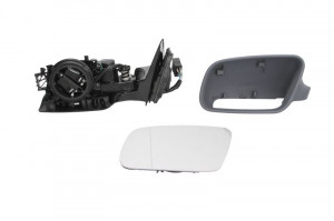 Oglinda stanga potrivit AUDI A6 1997-2005 - asferic, incalzita, grunduita, pliabila electric
