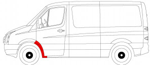 Panou reparatie Stanga Fata potrivit MERCEDES SPRINTER 906; VW CRAFTER 2E 2006-2018 - (partea din spate) - Img 2