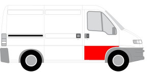 Panou reparatie usa Fata Dreapta potrivit CITROEN JUMPER I; FIAT DUCATO; PEUGEOT BOXER 1994-2006 - (strat, partea inferioara, inaltime 430mm) - Img 2