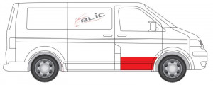 Panou reparatie usa Fata Dreapta potrivit VW MULTIVAN T5, TRANSPORTER T5 dupa 2003 - (strat, inaltime 300mm) - Img 2