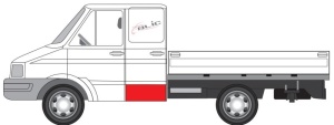 Panou reparatie usa Spate Dreapta/Stanga potrivit IVECO DAILY I, DAILY II 1978-1999 - (acoperire, partea inferioara, cabina dubla) - Img 2