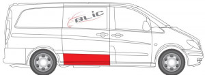 Panou reparatie usa Spate/usa culisanta (Prag) potrivit MERCEDES VARIO, VARIO (B667, B670, B668), VARIO (B670), VARIO (B670, B668, B667) 09.96- - Img 2