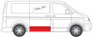 Panou reparatie usa usa culisanta Dreapta (strat, model scurt, lungime 1180mm) potrivit VW MULTIVAN T5, TRANSPORTER T5 04.03- - Img 2