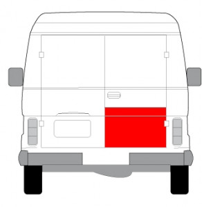 Panou reparatie usi Spate Dreapta (strat, partea inferioara, 1/3 inaltime) potrivit VW LT 28-35 I, LT 40-55 I 04.75-06.96 - Img 2