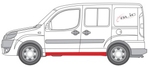 Prag auto Fata Dreapta/Stanga potrivit FIAT DOBLO, DOBLO/MINIVAN pana in 2010 - (reparatie, partea inferioara) - Img 2