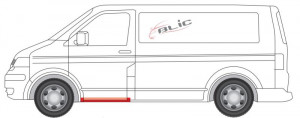 Prag auto Fata Dreapta/Stanga (reparatie, partea inferioara, lungime 94cm) potrivit VW MULTIVAN T5, TRANSPORTER T5 - Img 2