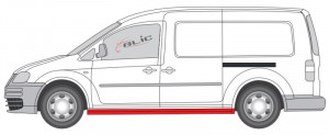 Prag auto Stanga potrivit VW CADDY III, CADDY III/MINIVAN 4D 2004-2015 - (maxi) - Img 2