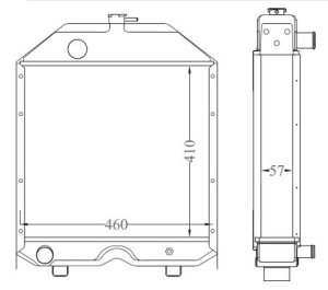 Radiator motor potrivit LANDINI 500, 60, 600, 6000, 70, 7000, 80, 8000, TREKKER A4.236/A4.248/AD3.152 - Img 3