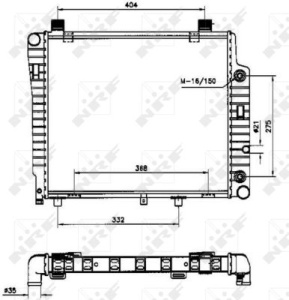 Radiator motor potrivit MERCEDES C T-MODEL (S202), C (W202), E (W210) 2.0D/2.2D - Img 3