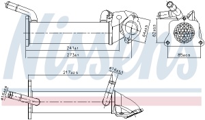 Radiator recirculare gaze esapament potrivit FORD TOURNEO CUSTOM V362, TRANSIT, TRANSIT CUSTOM V362, TRANSIT TOURNEO, TRANSIT V363 2.2D 10.07-12.23 - Img 3