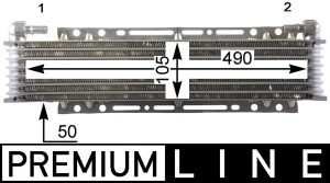 Radiator ulei (105x50x490mm) potrivit SCANIA P I, R I DC13.05-DC16.22 03.04-05.19 - Img 1