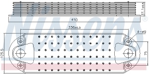 Radiator ulei (126x37x410mm) EURO 5 potrivit RVI KERAX, PREMIUM, PREMIUM 2; VOLVO B11, B9, FM, FM II, FMX, FMX II D11A-330-MIDR06.23.56B/41 04.96- - Img 3
