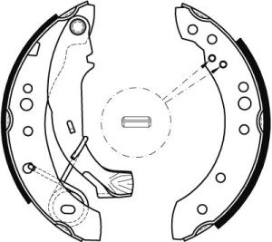 Sabot frana potrivit CITROEN C2, C2 ENTERPRISE, C3 I, C3 PLURIEL; DACIA LOGAN, SANDERO II; PEUGEOT 1007; RENAULT CLIO II, CLIO IV, CLIO IV/HATCHBACK, LOGAN I 0.9-1.6D 05.00- - Img 4