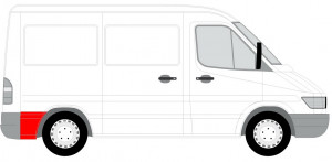Segment aripa Spate Dreapta potrivit MERCEDES SPRINTER 2-T (B901, B902), SPRINTER 3-T (B903), SPRINTER 4-T (B904) pana in 2006 - ( inaltime 50cm, model scurt) - Img 2