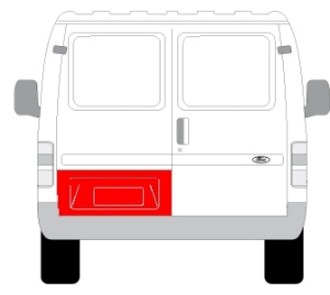 Segment reparatie usa Spate Stanga potrivit FORD TRANSIT, TRANSIT TOURNEO 1986-2000 - (strat, partea inferioara, pentru groove) - Img 2