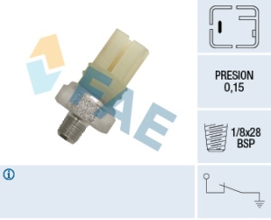 Senzor presiune ulei (0,15bar; 1 pin; alb) potrivit FORD MAVERICK; INFINITI G20, J30, M30, Q45 I; NISSAN 100NX, 200SX, ALMERA I, ALMERA II, ALMERA TINO, BLUEBIRD 1.0-4.5 03.82- - Img 3