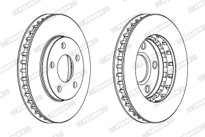 Set discuri frana (2 buc.) Fata Dreapta/Stanga potrivit BUICK CENTURY, LESABRE, PARK AVENUE, REGAL; CADILLAC DEVILLE, ELDORADO, FLEETWOOD, SEVILLE, SEVILLE II 2.2-5.7D 04.78- - Img 3