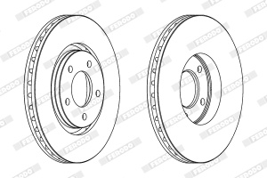 Set discuri frana (2 buc.) Fata Dreapta/Stanga potrivit CHRYSLER RAM, VOYAGER III, VOYAGER IV, VOYAGER V; DODGE CARAVAN; FIAT FREEMONT; LANCIA VOYAGER 2.0D-3.8 01.95- - Img 3