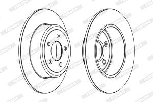 Set discuri frana (2 buc.) Spate Dreapta/Stanga potrivit CHRYSLER 300C 3.0D-6.4 04.05- - Img 3