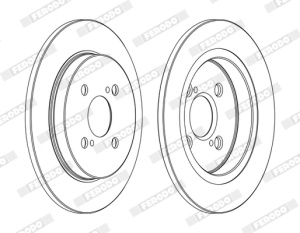 Set discuri frana (2 buc.) Spate Dreapta/Stanga potrivit TOYOTA IQ, RACTIS, YARIS; ASTON MARTIN CYGNET 1.0-1.8 08.05-12.15 - Img 4
