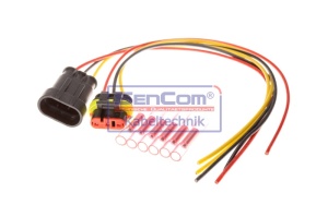 Set reparat cabluri (265mm, numar pini: 3) potrivit ABARTH 500 / 595 / 695, 500C / 595C / 695C, GRANDE PUNTO, PUNTO; AUDI 100 C1, 100 C2, 100 C3, 100 C4, 200 C2, 200 C3, 50 0.7-Electric 11.68- - Img 2