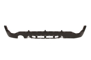 Spoiler bara spate inferior BASIS, negru, cu un decupaj teava evacuare: stanga potrivit MINI COUNTRYMAN F60 LCI dupa 2020