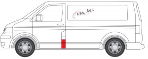 Stalp usa Stanga potrivit VW MULTIVAN T5, TRANSPORTER T5 dupa 2003 - (acoperire, element de reparatie) - Img 2