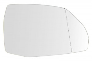 Sticla oglinda exterioara Dreapta potrivit AUDI Q5, Q7 dupa 2015 - (asferica, incalzita, crom)