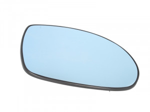 Sticla oglinda exterioara Dreapta potrivit CITROEN C5 I, C5 II, C5/combi 2001-2007 - (convexa, incalzita, albastru)