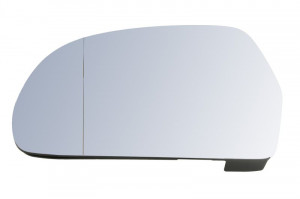 Sticla oglinda exterioara Stanga potrivit AUDI A3, A4 ALLROAD B8, A4 B8, A5, A6 ALLROAD C6, A6 ALLROAD C7, A6 C6, A8 D3, Q3; SKODA OCTAVIA II, SUPERB II 2002-2018 - (asferica, incalzita)