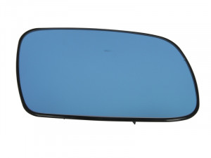Sticla oglinda potrivit PEUGEOT 407 D dupa 2004 - exterioara dreapta convex, albastru
