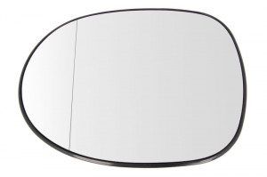 Sticla oglinda stanga potrivit HONDA CIVIC VIII 2005-2012 - asferic, incalzita, crom