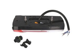 Stop spate dreapta CARMEN (LED, 12/24V, cu intermitent, cu far de ceață, lumina de marșarier, cu stop, lumină de parcare, reflector, conector: EURO AMP 7PIN, alb ) - Img 2