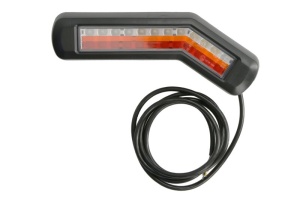 Stop spate dreapta (LED, 12/24V, cu intermitent, cu lumina de ceata, lumina de marșarier, cu lumina stop, lumini parcare, fara reflector, indicator dinamic, lungimea cablu : 0,2m, 269x109/62x47,7mm) - Img 1