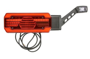 Stop spate dreapta (LED, 12/24V, cu intermitent, cu lumina de ceata, lumina de marșarier, cu lumina stop, lumini parcare, reflector, cu lampă cu braț prelungit, lungimea cablu : 2m) - Img 1