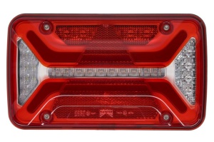 Stop spate dreapta MULTILED III (LED, 12/24V, cu intermitent, cu far de ceata, marsarier, cu stop, lumina de parcare, reflector triunghiular, conector: 2x SuperSeal 2PIN/AMP 7PIN) potrivit ADR - Img 1