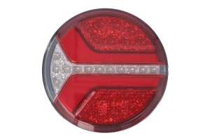 Stop spate stanga/dreapta ECOrotund (LED, 12/24V, cu intermitent, cu stop, lumina de parcare, fara proiector, surub, conector: 2x SuperSeal 2PIN/AMP 7PIN) - Img 1