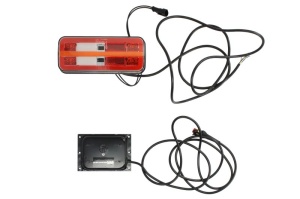 Stop spate stanga/dreapta (LED, 24V, cu intermitent, lumina de marșarier, cu stop, lumina de parcare, reflector, indicator dinamic, lungime cablu: 0,2m, cu un rezistor de sarcină indicator) - Img 1