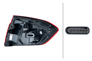 Stop spate stanga (exterior, LED) potrivit BMW 3 F30, F31, F80 Saloon 05.15-03.19 - Img 2