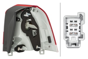 Stop spate Stanga (extern, LED/P21W) potrivit VOLVO V70 III, V70 III/KOMBI, XC70 II 04.07-12.16 - Img 4