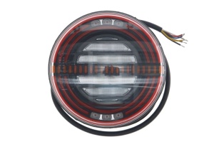 Stop spate stanga (LED, 12/24V, cu intermitent, cu far ceață, lumina de marșarier, cu stop, lumină de parcare, semnalizator dinamic, lungime cablu: 2m) - Img 1