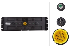 Stop spate stanga (LED/P21W, 24V, cu intermitent, cu lumina de ceata, lumina de marșarier, cu lumina stop, lumini parcare, reflector triunghiular, lumina laterala) - Img 4