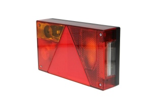 Stop spate stanga MULTIPOINT I (12/24V, cu intermitent, cu lumina de ceata, cu stop, lumina de parcare, cu iluminare placuta, reflector triunghiular, conector: 5 pin, fara bec) - Img 2