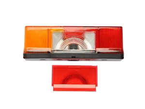 Stop spate stanga (P21W/R10W, 12/24V, rosu/alb/galben, cu intermitent, cu lumina stop, lumini parcare, cu lumina placuta inmatriculare) potrivit DEUTZ FAHR 11400 TTV, DX 4.31 2WD, DX 4.31 4WD, DX 4.51 2WD, DX 4.51 4WD - Img 2