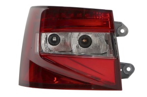Stop spate stanga potrivit Skoda SUPERB III 2015-2019 - exterior, LED, culoare sticla rosu, rosu