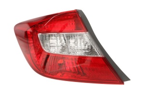 Stop spate Stanga (W21/5W/W21W/WY21W, culoare semnalizator alb, culoare sticla rosu) potrivit HONDA CIVIC IX SDN/COUPE 2011-2015